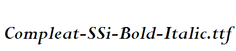 Compleat-SSi-Bold-Italic