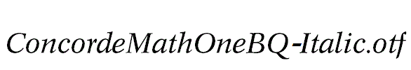 ConcordeMathOneBQ-Italic