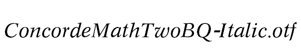 ConcordeMathTwoBQ-Italic