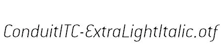 ConduitITC-ExtraLightItalic