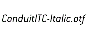 ConduitITC-Italic