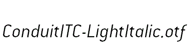 ConduitITC-LightItalic