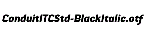 ConduitITCStd-BlackItalic