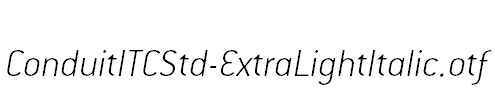 ConduitITCStd-ExtraLightItalic