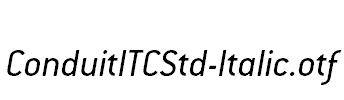 ConduitITCStd-Italic