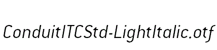 ConduitITCStd-LightItalic