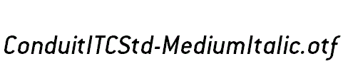 ConduitITCStd-MediumItalic