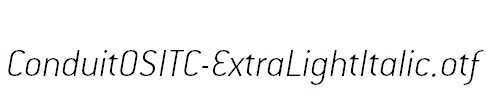 ConduitOSITC-ExtraLightItalic