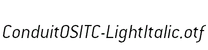 ConduitOSITC-LightItalic