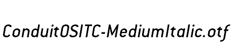 ConduitOSITC-MediumItalic