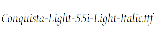 Conquista-Light-SSi-Light-Italic