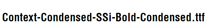 Context-Condensed-SSi-Bold-Condensed