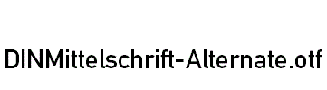 DINMittelschrift-Alternate