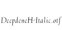 DeepdeneH-Italic