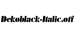 Dekoblack-Italic