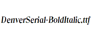 DenverSerial-BoldItalic