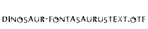 Dinosaur-FontasaurusText