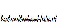 DonCasualCondensed-Italic