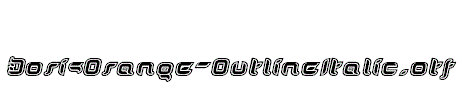 DorisOrange-OutlineItalic