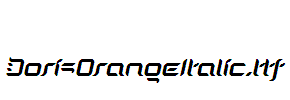 DorisOrangeItalic