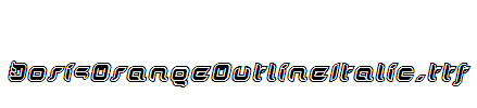 DorisOrangeOutlineItalic