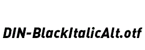 DIN-BlackItalicAlt