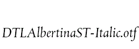 DTLAlbertinaST-Italic