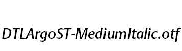 DTLArgoST-MediumItalic