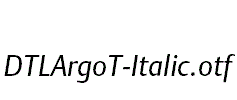 DTLArgoT-Italic