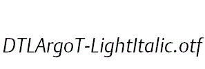 DTLArgoT-LightItalic