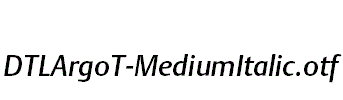 DTLArgoT-MediumItalic