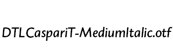 DTLCaspariT-MediumItalic