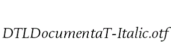 DTLDocumentaT-Italic