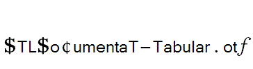 DTLDocumentaT-Tabular