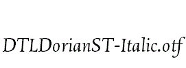 DTLDorianST-Italic