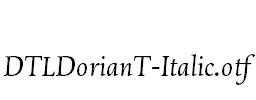 DTLDorianT-Italic