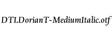 DTLDorianT-MediumItalic