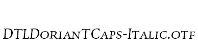 DTLDorianTCaps-Italic