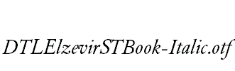 DTLElzevirSTBook-Italic