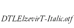 DTLElzevirT-Italic