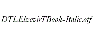 DTLElzevirTBook-Italic