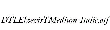 DTLElzevirTMedium-Italic