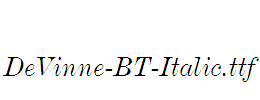 DeVinne-BT-Italic