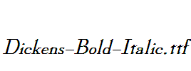 Dickens-Bold-Italic