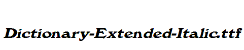 Dictionary-Extended-Italic