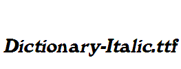 Dictionary-Italic