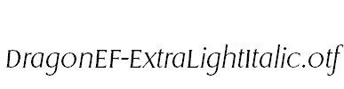 DragonEF-ExtraLightItalic