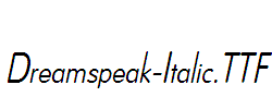 Dreamspeak-Italic