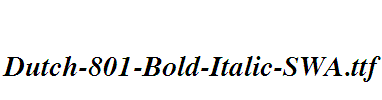 Dutch-801-Bold-Italic-SWA