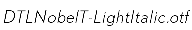 DTLNobelT-LightItalic